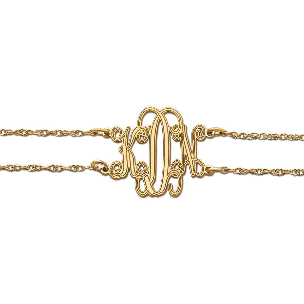 20mm 3 Initial Monogram Bracelet