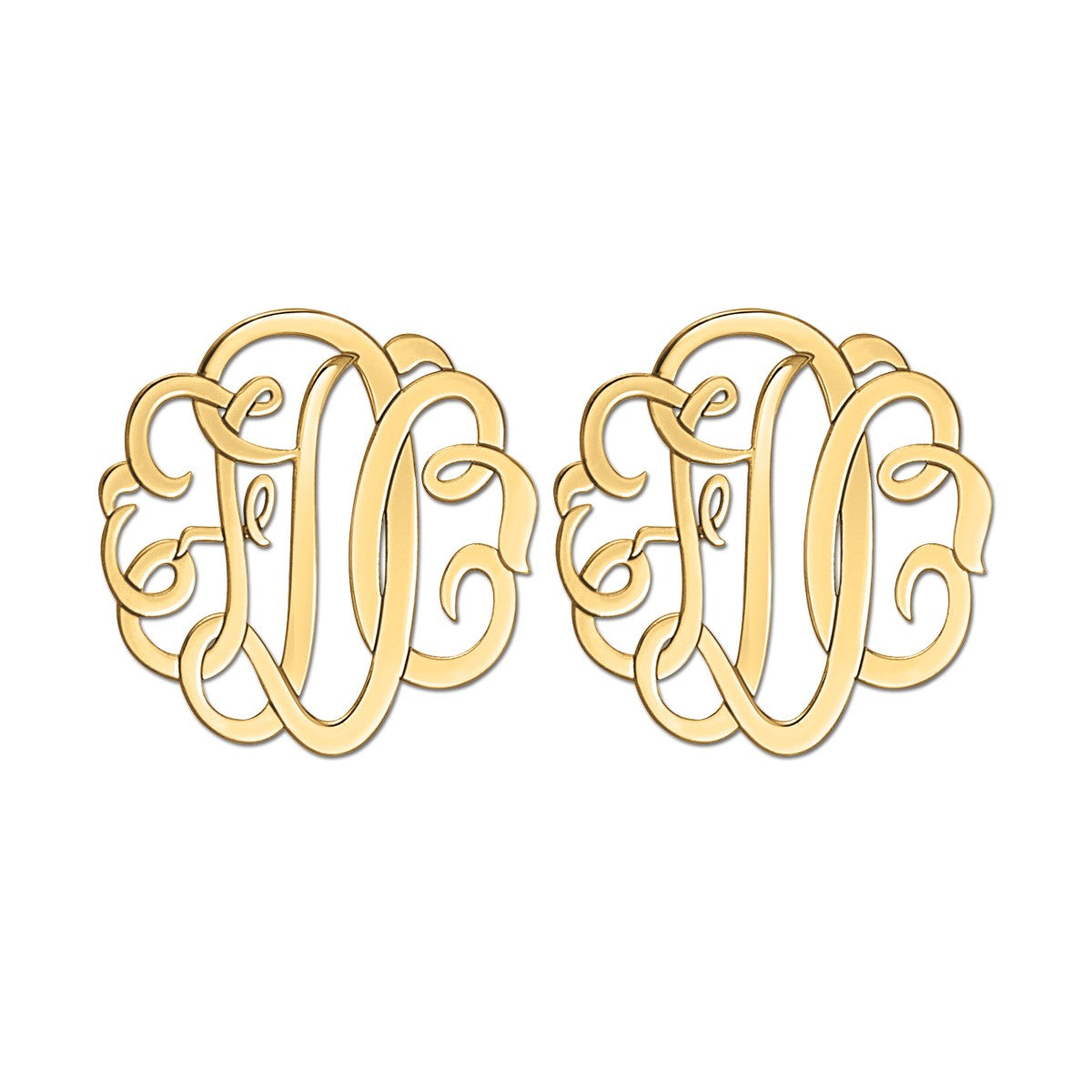 20mm Monogram Post & Clutch Earrings