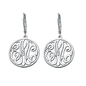 25mm Monogram Lever Back Earrings