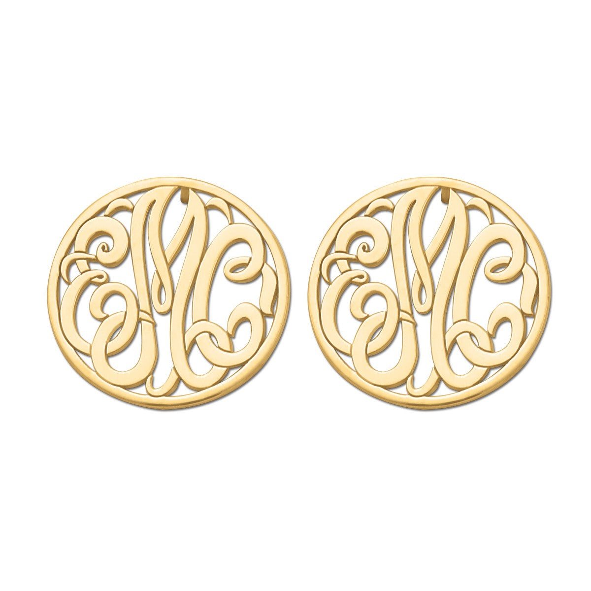 20mm Monogram Post & Clutch Earrings