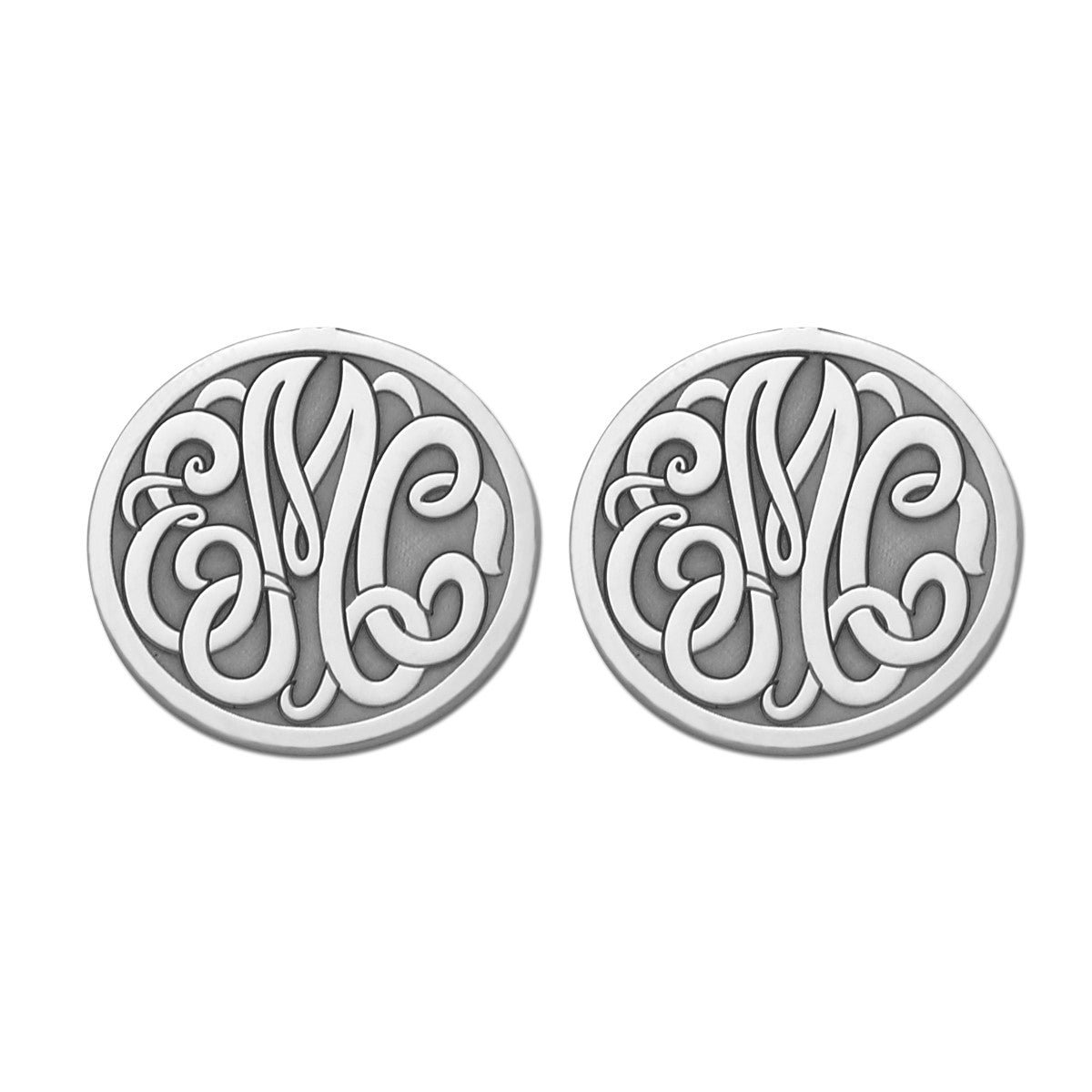 20mm Monogram Clutch & Post Earrings