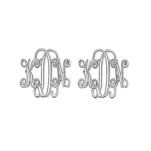 20mm Post & Clutch Monogram Earrings