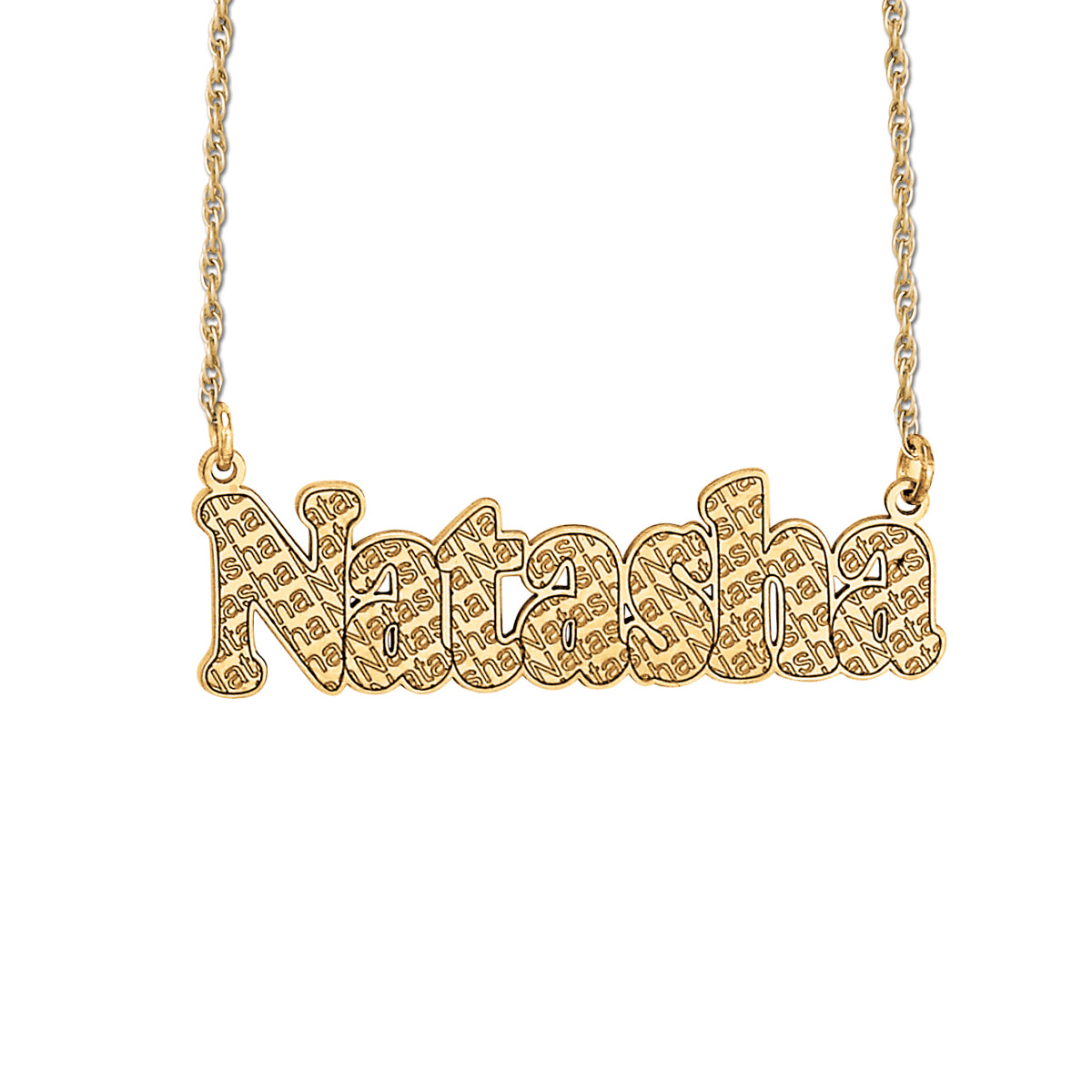 Bold Font Name Plate Pendant