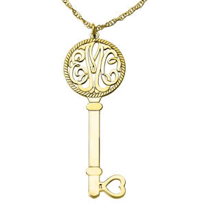 Monogram Key Pendant