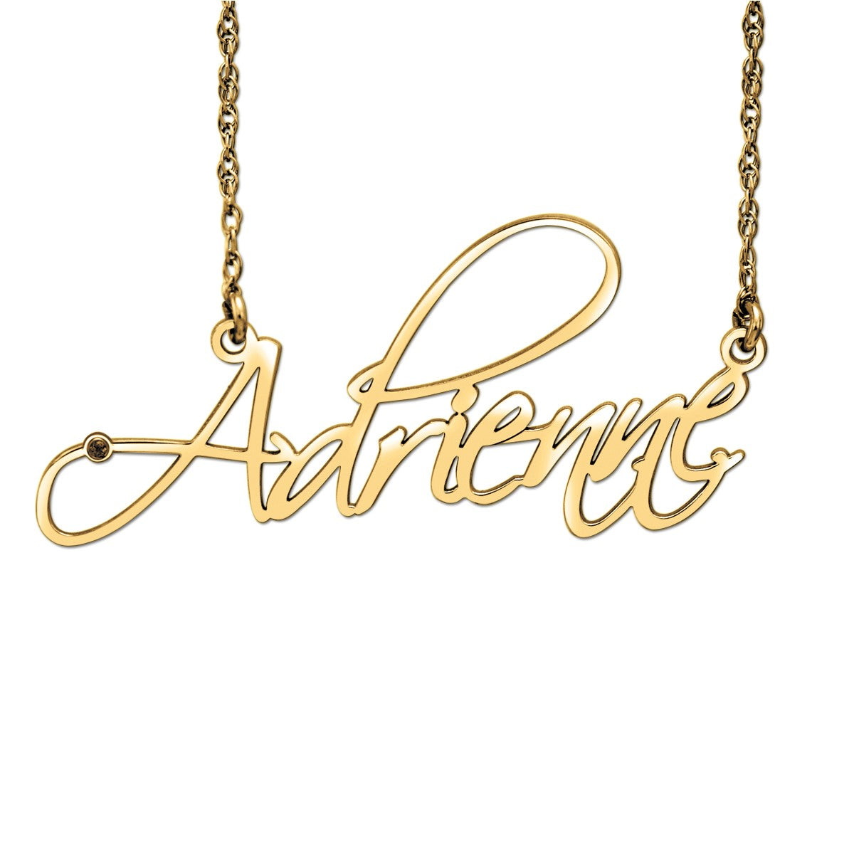14k W Birthstone Name Pers Pendant