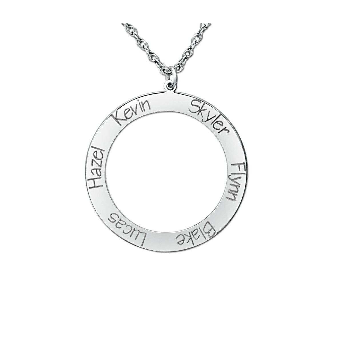 Round 14k W 28mm High Polish Pendant