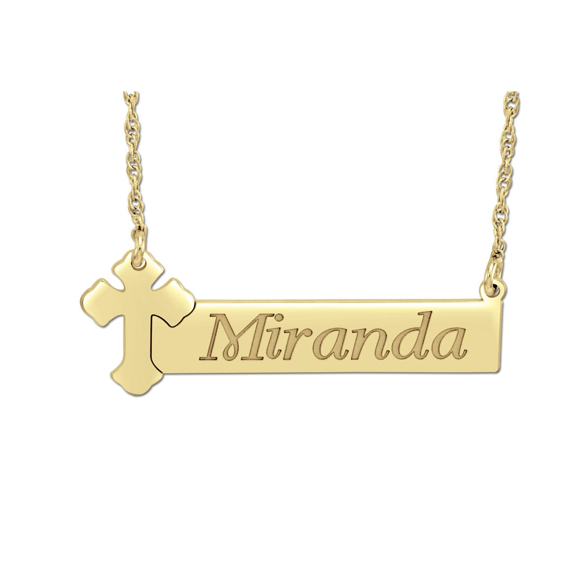 14k W 14 X 37mm High Polish Cross Pendant
