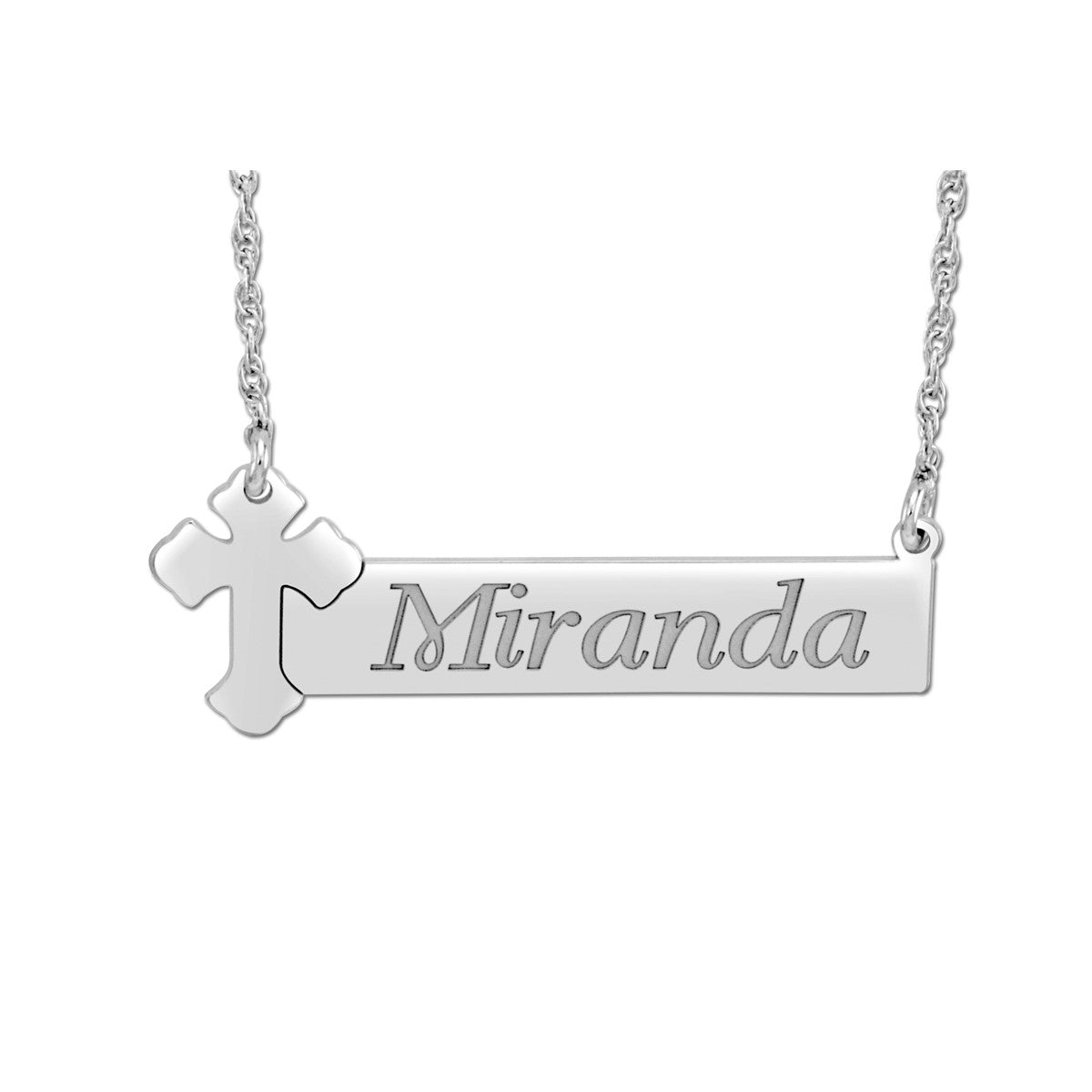 14k W 14 X 37mm High Polish Cross Pendant