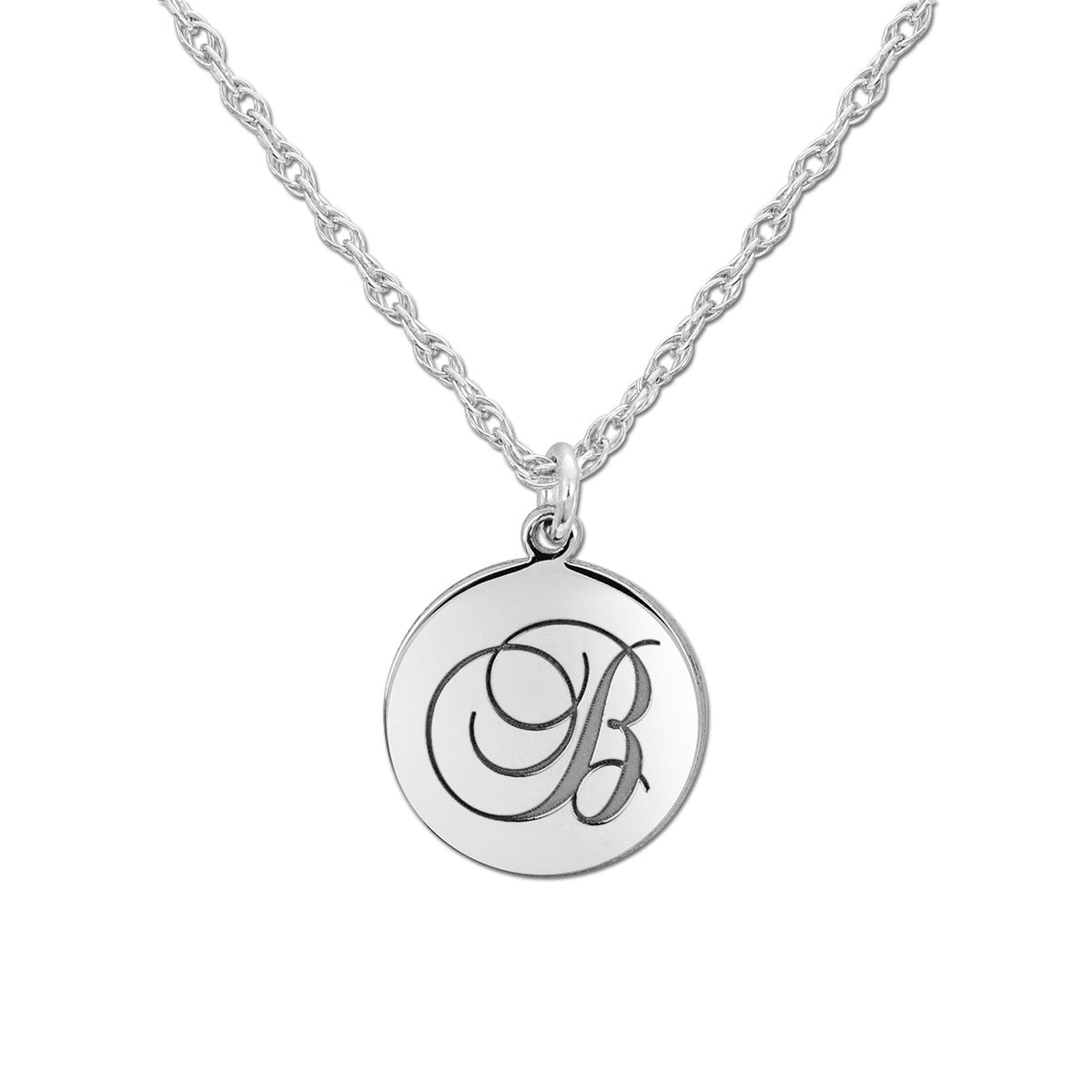 Single Letter Disc (12mm) Pendant