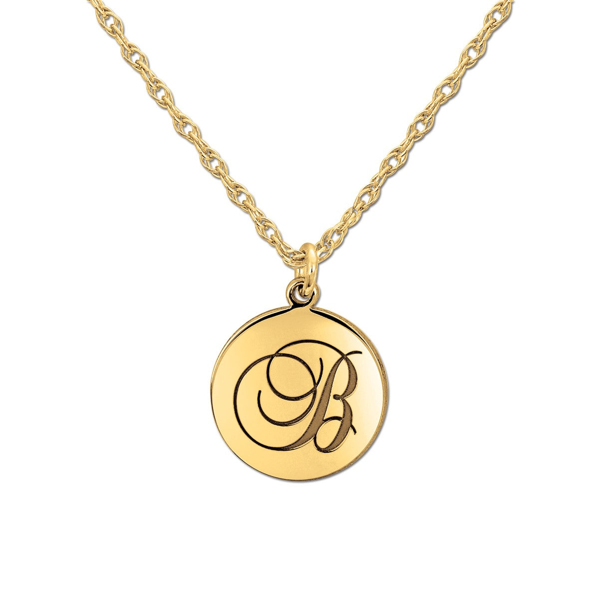 Single Letter Disc (12mm) Pendant