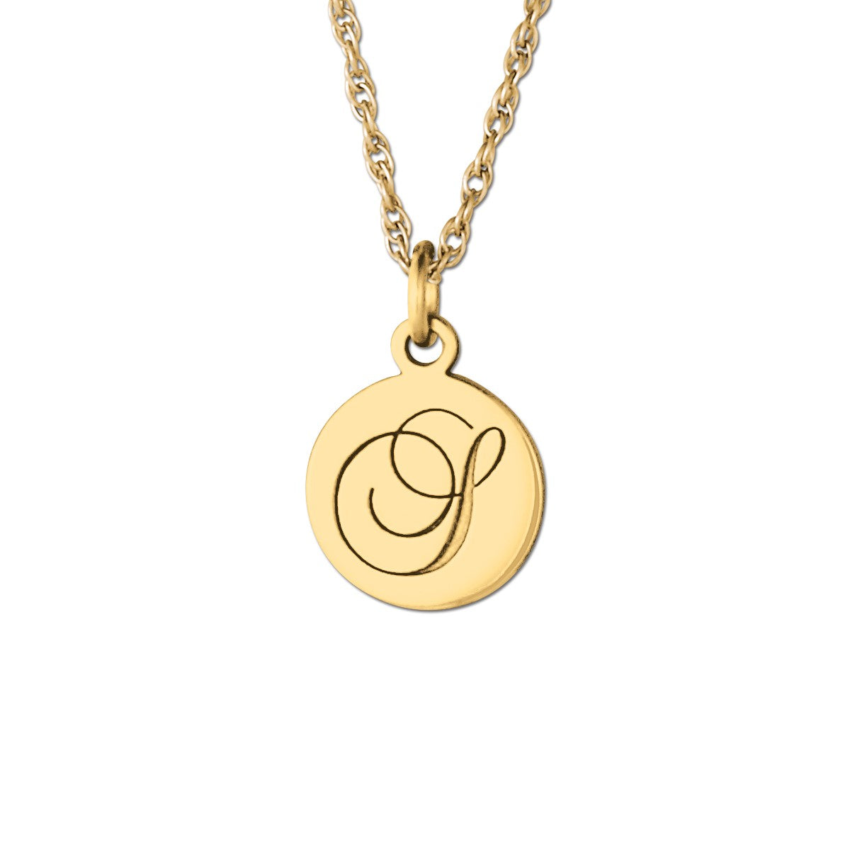 Single Letter Disc (8mm) Pendant