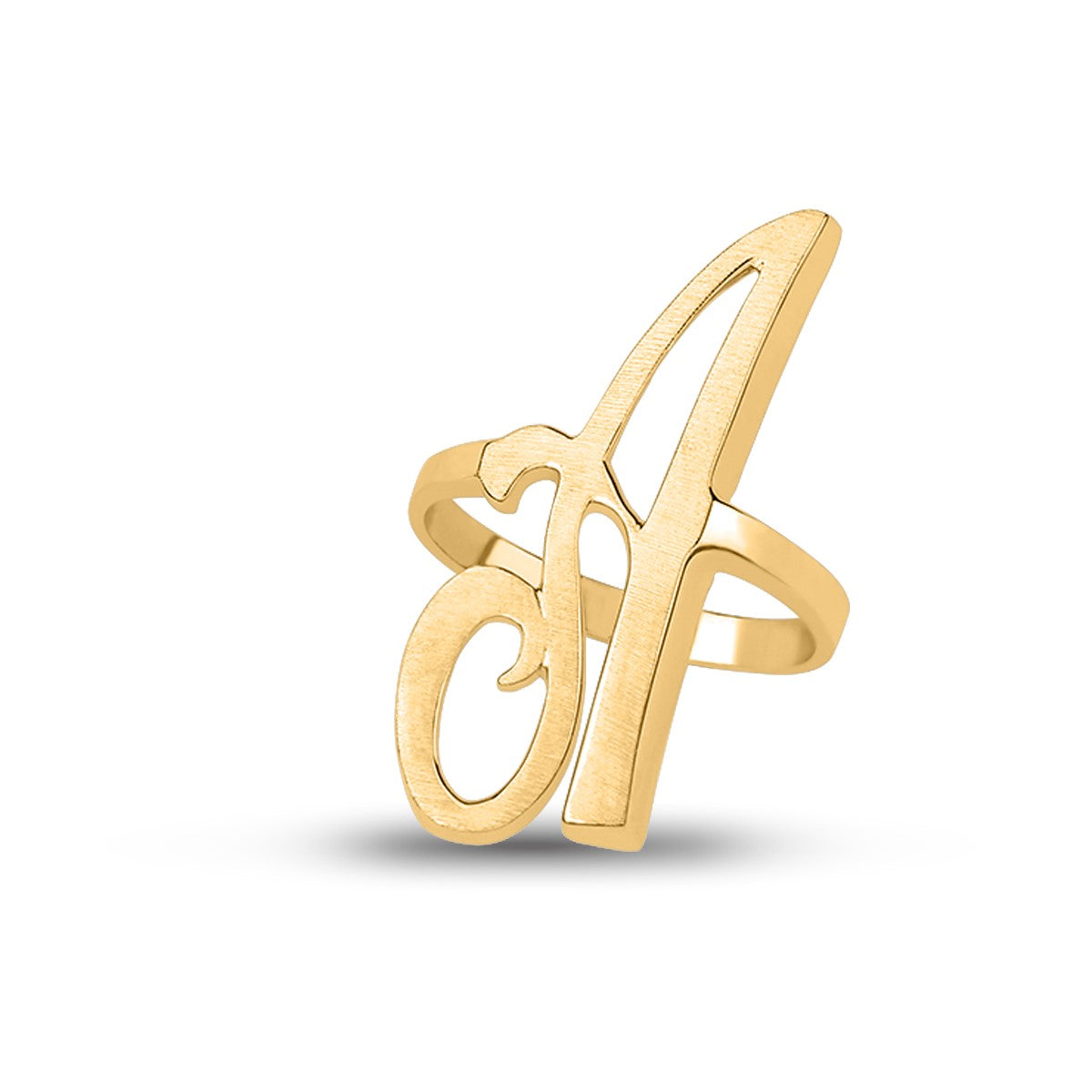 Single Initial Monogram Fashion Ring