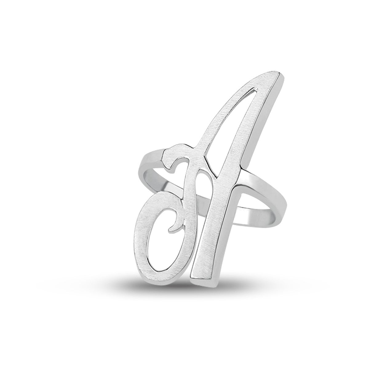 Single Initial Monogram Fashion Ring