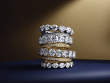 Stack of diamond eternity bands