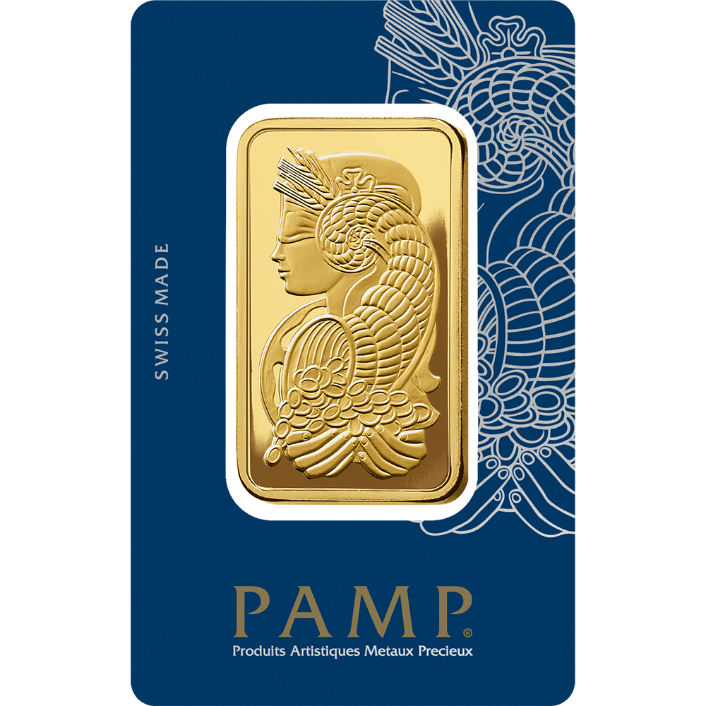 100 Gram Gold Bar PAMP Fortuna
