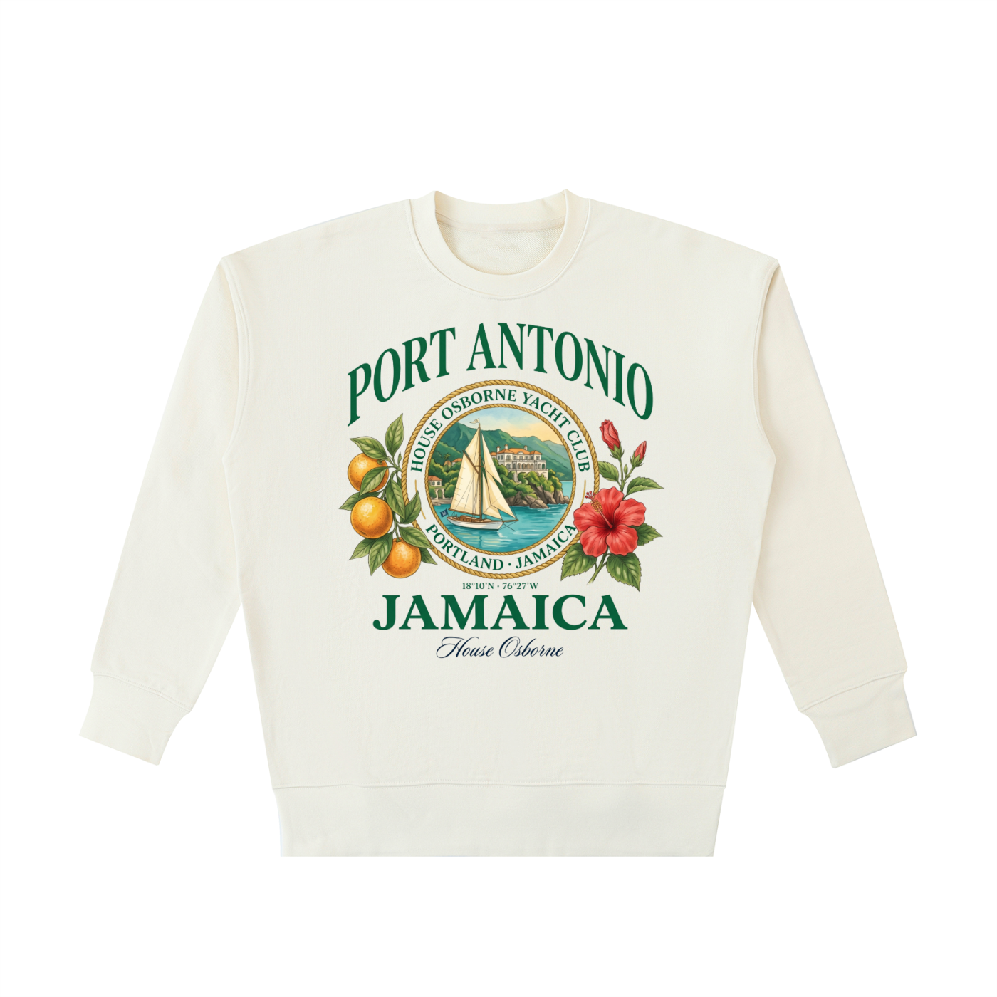 Port Antonio 100% Cotton Heavyweight Cotton Sweatshirt