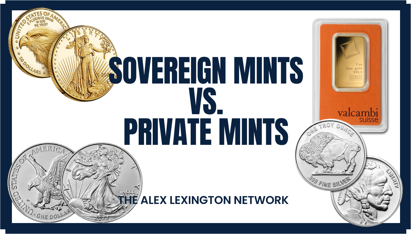 The difference between a private and sovereign mint coins
