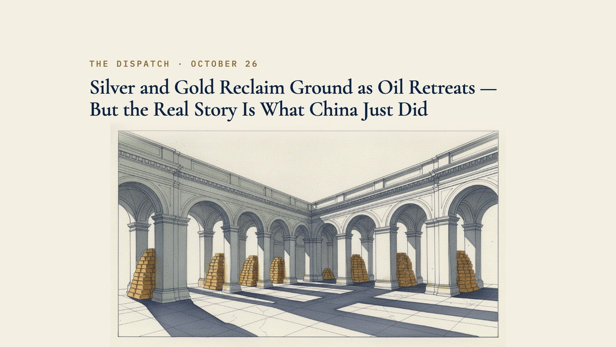 Silver and Gold Reclaim Ground as Oil Retreats — But the Real Story Is What China Just Did