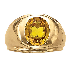 Oval Men's Gemstone Ring