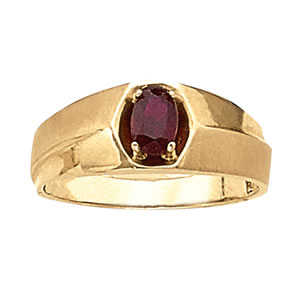 Oval Men's Gemstone Ring