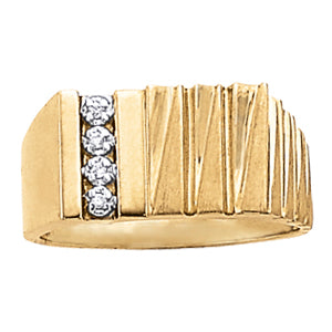 Men's Channel Diamond Ring · 0.04 ct tw