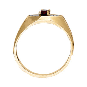 Oval Men's Gemstone Ring · 0.01 ct tw