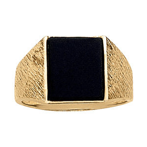 Cushion Men's Onyx Ring