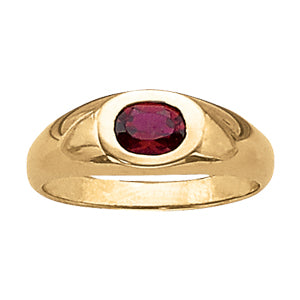 Oval Men's Gemstone Ring