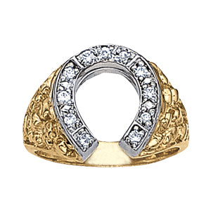 Men's Horseshoe & Novelty Diamond Ring · 0.25 ct tw