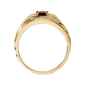 Oval Men's Gemstone Ring