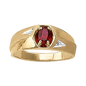 Oval Men's Gemstone Ring