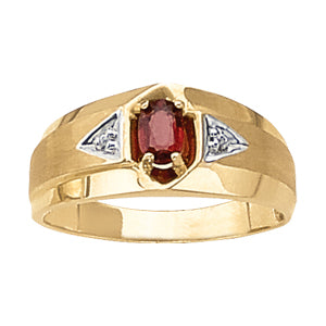 Oval Men's Gemstone Ring · 0.01 ct tw