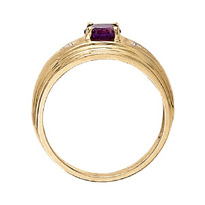 Oval Men's Gemstone Ring · 0.03 ct tw