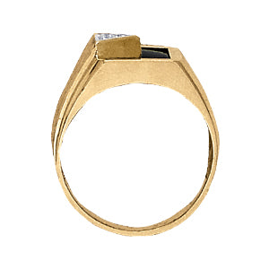 Emerald Men's Onyx Diamond Ring · 0.02 ct tw