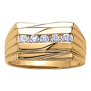 Men's Channel Diamond Ring · 0.50 ct tw