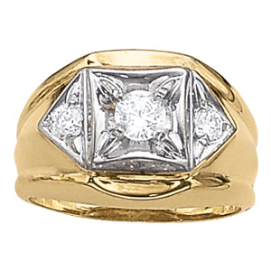 Round Men's Three-Stone Diamond Ring · 0.50 ct tw