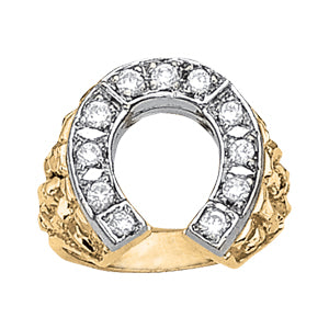 Men's Horseshoe & Novelty Diamond Ring · 0.50 ct tw