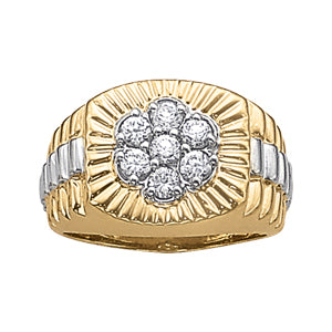 Men's Cluster Diamond Ring · 0.75 ct tw