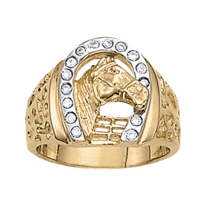 Men's Horseshoe & Novelty Diamond Ring · 0.30 ct tw