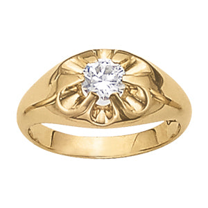 Round Men's Solitaire Diamond Ring · 0.33 ct tw