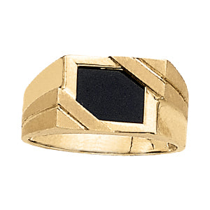 Emerald Men's Onyx Ring