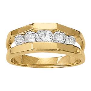 Round Men's Channel Diamond Ring · 1.00 ct tw