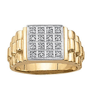 Men's Cluster Diamond Ring · 0.08 ct tw