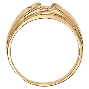 Oval Men's Onyx Diamond Ring · 0.02 ct tw