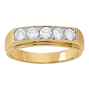 Men's Channel Diamond Ring · 0.85 ct tw