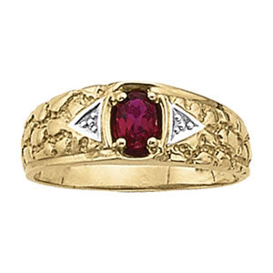 Oval Men's Gemstone Ring