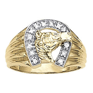 Men's Horseshoe & Novelty Diamond Ring · 0.05 ct tw