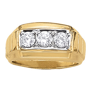 Men's Three-Stone Diamond Ring · 0.99 ct tw