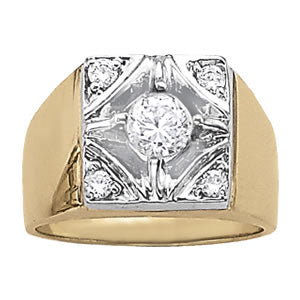 Round Men's Cluster Diamond Ring · 0.93 ct tw
