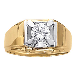 Round Men's Solitaire Diamond Ring · 0.50 ct tw